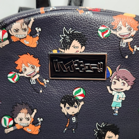 Haikyu!! Chibi Characters Anime Mini Backpack Bag Haikyu Crunchyroll Black main image 5